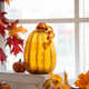 2 Piece Crackle Glass Pumpkin Set