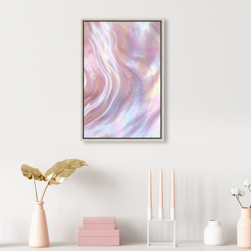 Iridescent Wave Print by Oliver Gal, 55"H x 37"W, Silver Floater Frame