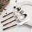 Stainless Steel Utensils With Wooden Handles - Fork, Knife, Spoon Set For Elegant Dining