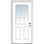 Portes d'entrée pré-montées en fibre de verre 2 panneaux Smooth 9 Lite