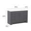 Meuble-lavabo simple à 4 tiroirs avec plateau en marbre de culture l 48,5 po Ayneka-537037515