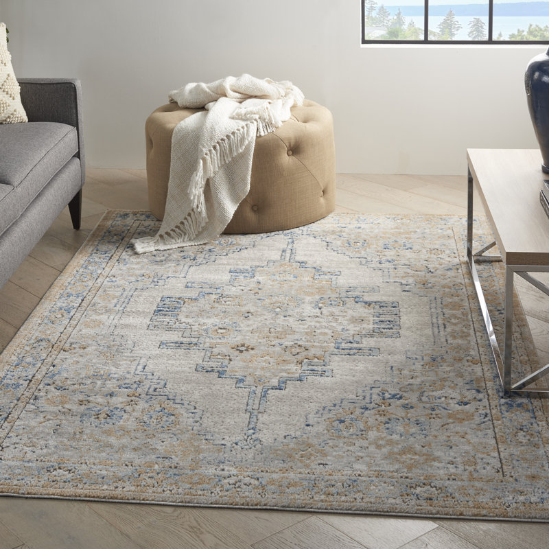Tapis beige contemporain contemporain, Rectangle 5 pi 3 po x 7 pi 3 po
