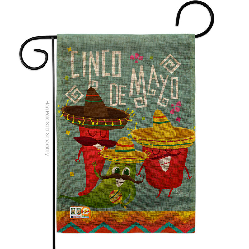 Drapeau de jardin Thomasinc Cinco De Mayo Primitive Southwest Impressions