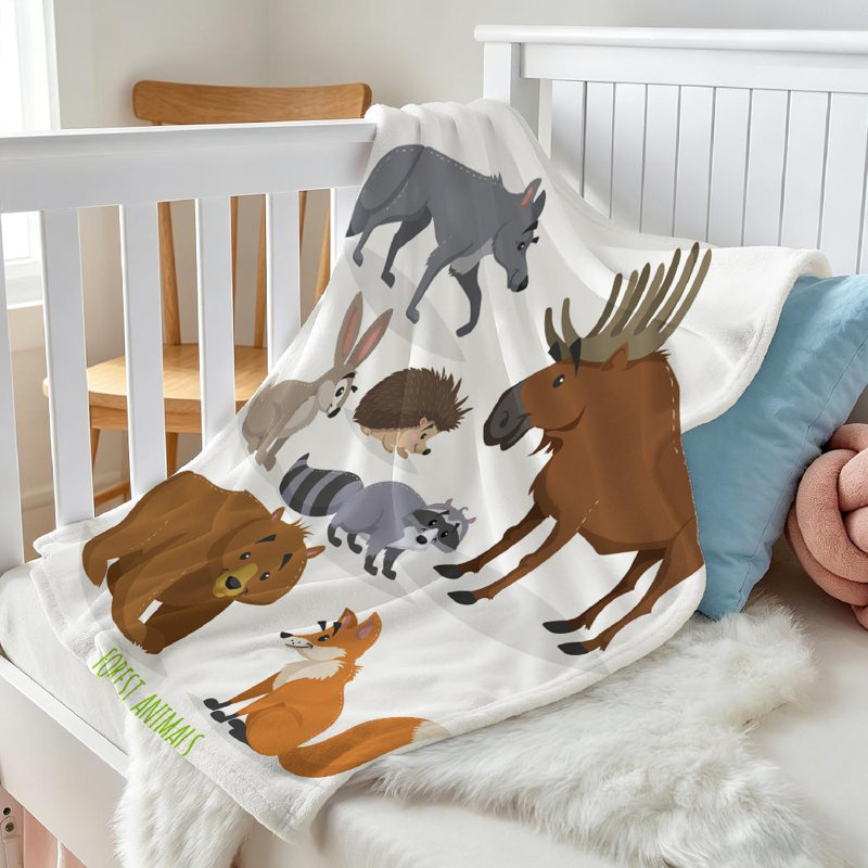 Machine Printed Throw Blanket, Throw 30" x 40"