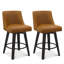 Tabouret de comptoir pivotant en bois massif Makiba de 26 po (ensemble de 1/2/4)-97710053-98270661