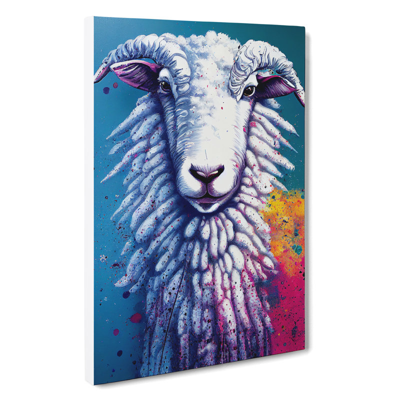 XC1022-1631X Colourful Sheep No.6 Abstract - Wrapped Canvas Print, 50cm H x 35cm W x 3cm D