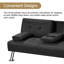Colour 3-Seater Convertible Futon Sofa Bed-624941622