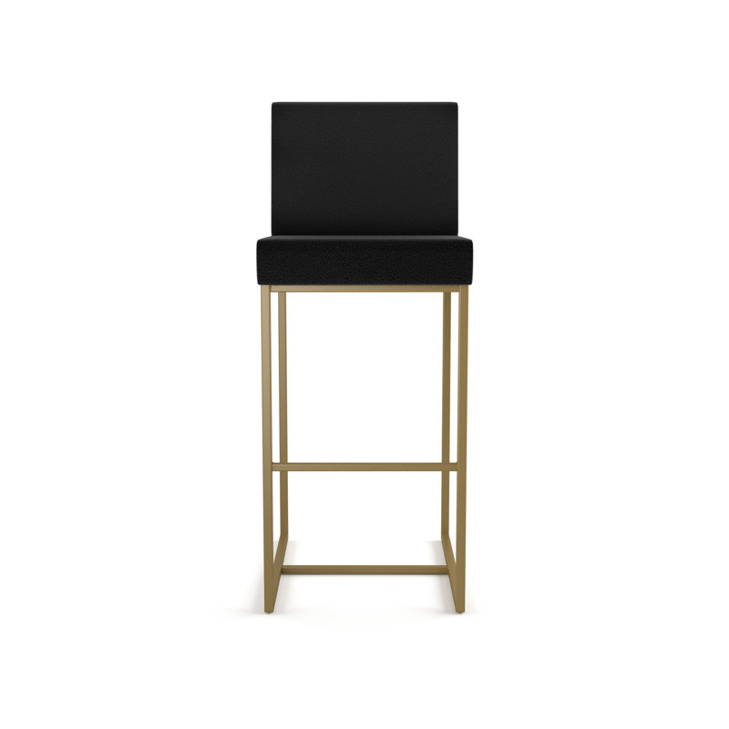 Gundolf Counter & Bar Stool, Counter Stool (27” Seat Height), Gold, Black