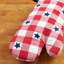 MARTHA STEWART Americana Star Gihgham Oven Mitt & Pot Holder Set, Red/White/Blue