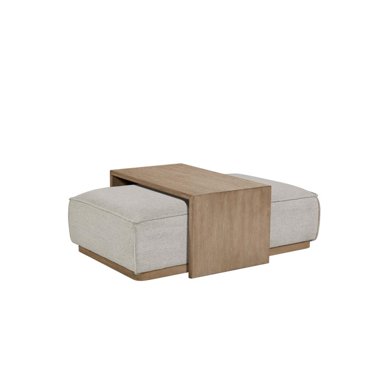 Ottoman & Tray Table, Beige