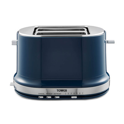 Tower Belle 2-Slice Toaster with 7 Browning Settings, Defrost/Reheat/Cancel, 800 W