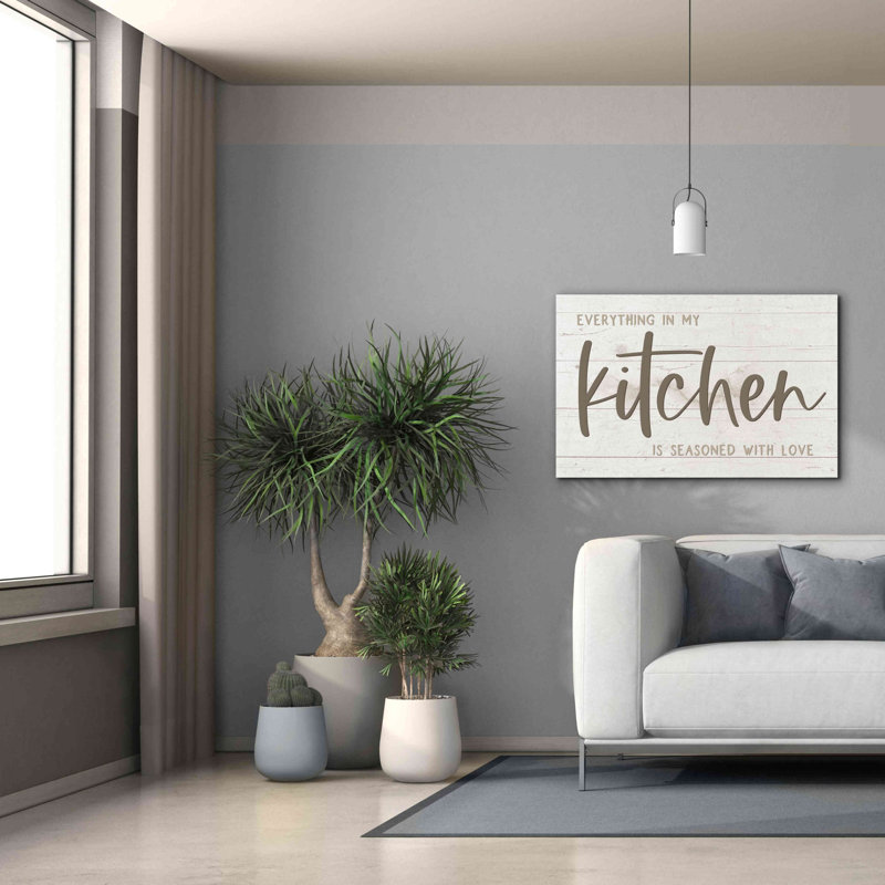 «Seasoned With Love Kitchen» par Susie Boyer, estampe numérique sur toile, L 40 po x H 26 po
