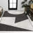 Orbie Modern Geometric Abstract Two-Tone Black/Cream Indoor/Outdoor Rug-855826871