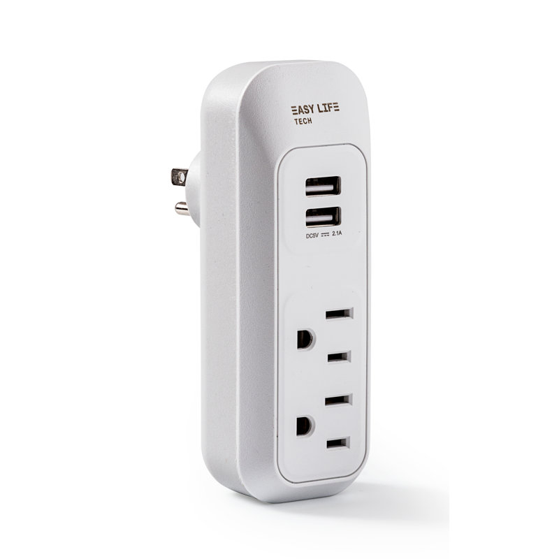 Multiprise murale 2 prises 2 USB