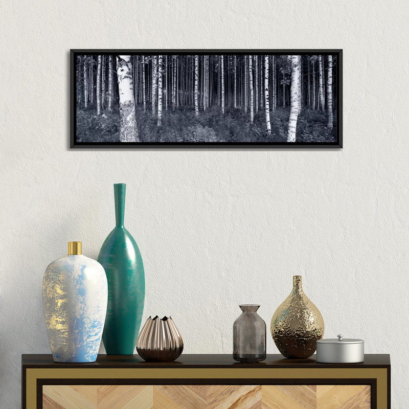 « Panoramic Birch Trees in a Forest, Finland », reproduction de photo sur toile, H 20 po x l 60 po x P 1,5 po