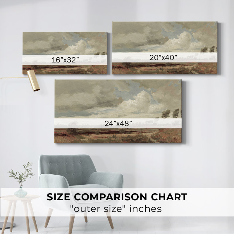 Série paysage - DCCXC III - Toile tendue avec châssis - Prêt à être accroché, H 16 po x l 32 po