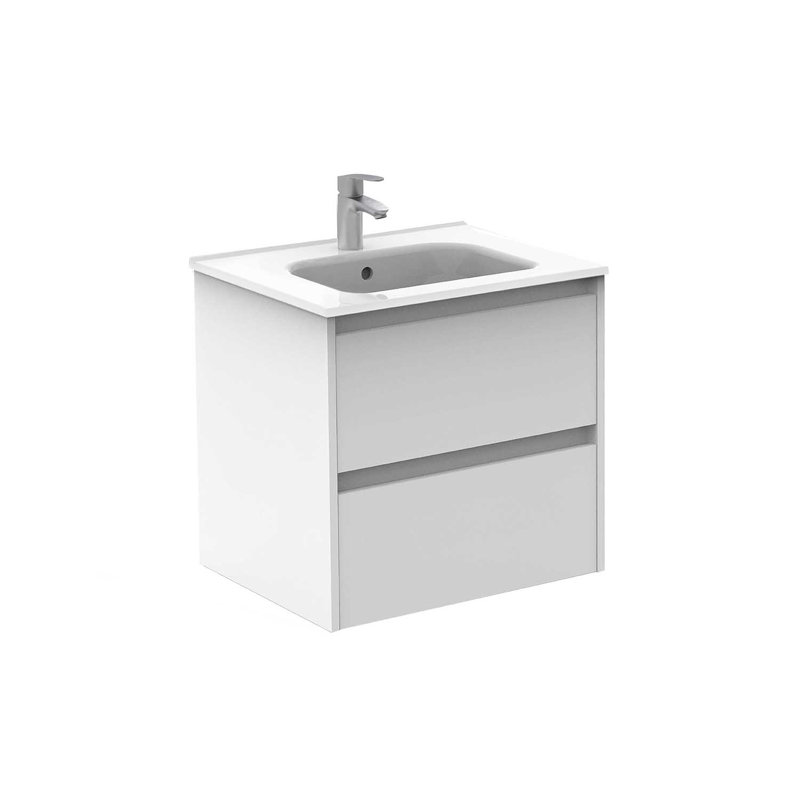 Malvina 24'' Single Bathroom Vanity with Ceramic Top, Wenge