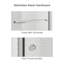 Porte de douche double coulissante 44 "- l 48", H 62 "semi-sans cadre avec panneau de verre fixe l 48" x H 62 "-71011690