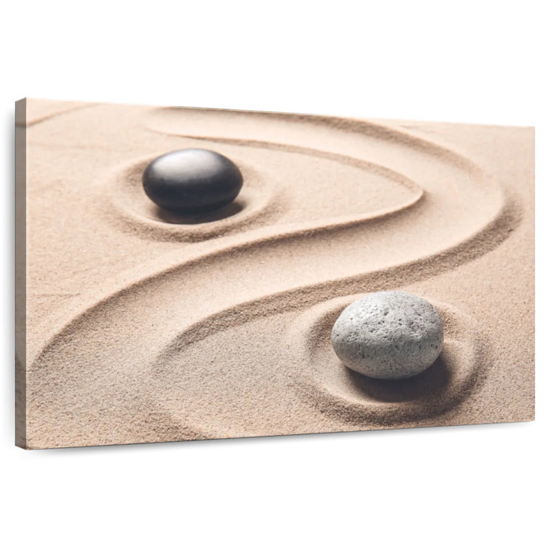Pierres Yin Yang, H 16 po x l 24 po