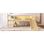 Lit mezzanine avec tablettes de rangement, bois massif et lumières DEL-124950892-124950893