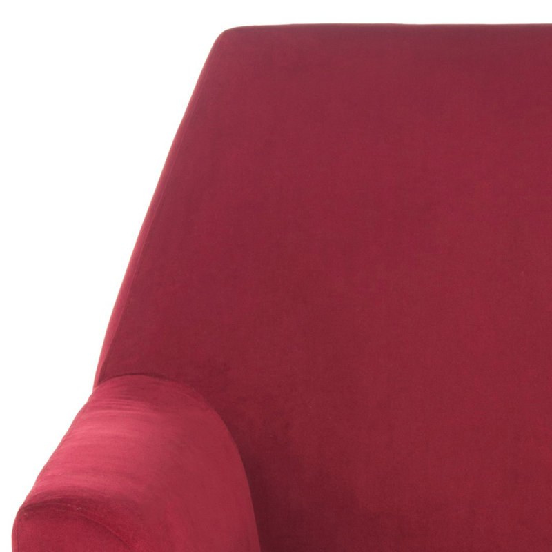 Schumacher Velvet Armchair, Maroon Velvet