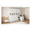 Lit escamotable mural simple avec placard, bureau blanc