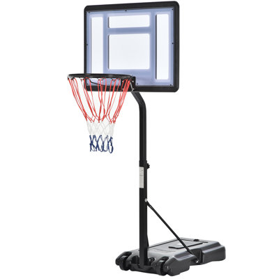 Soozier Adjustable Height 32'' W Steel Portable Full-Size Basketball Hoop