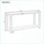 Table basse minimaliste en panneau de fibres à densité moyenne avec tablette inférieure - 4 pieds robustes Gain de place pour le salon