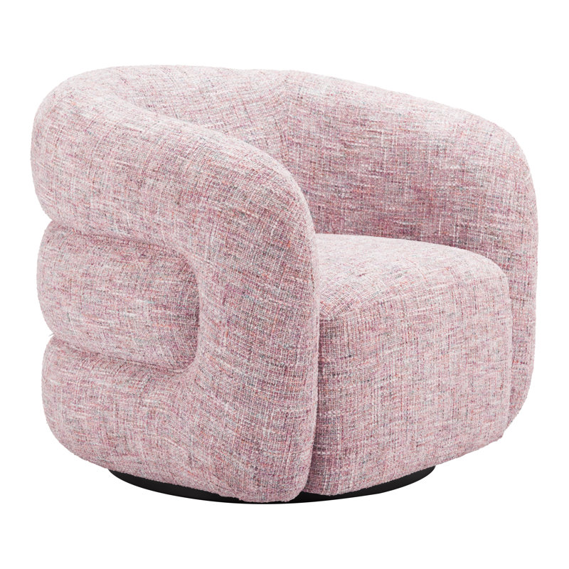 Chaise d'appoint moderne avec siège rembourré et siège de bureau rose durable