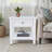 Pearce Modern Farmhouse 24" Square End Table with Storage Shelf - White