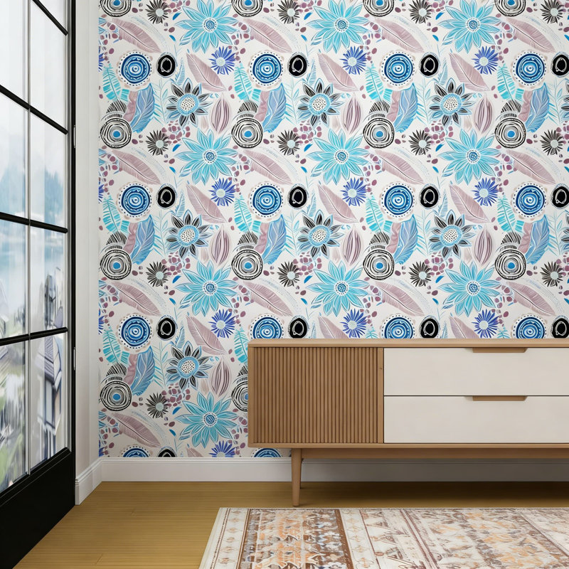 Papier peint adhésif auto-adhésif Boho, imperméable et amovible pour murs, meubles, armoires et tiroirs