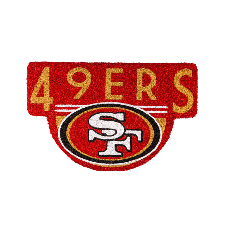 NFL Shaped Coir Outdoor Welcome Mat,  49ers