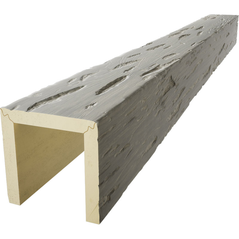 Poutre de plafond 3 côtés Pecky Cypress Endurathane, Cachemire, 10"H x 12"W, 12 pi L