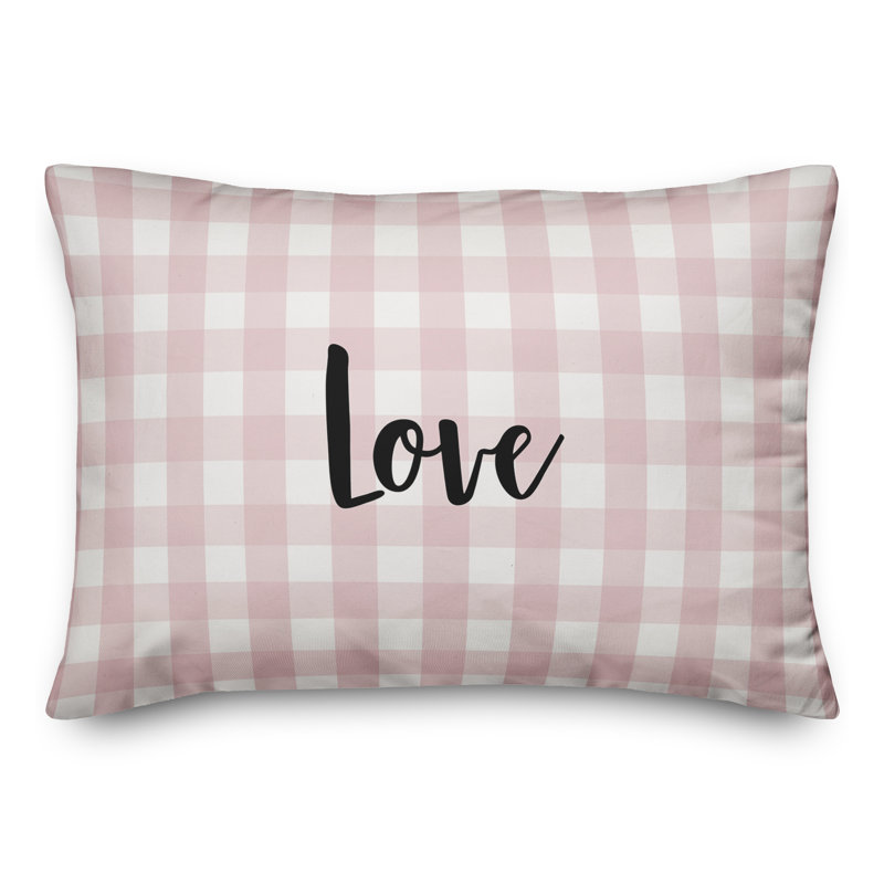  Coussin Love, Noir / Rose