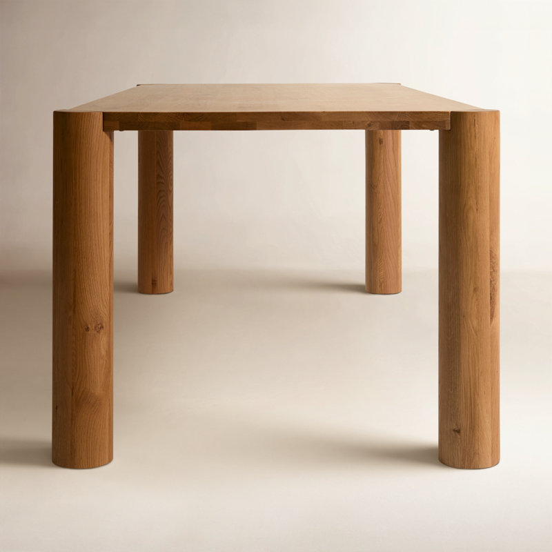 Solid Oak Dining Table, 36" W x 76" L, Natural