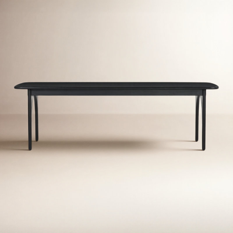 Umbria Oak Dining Table, Charcoal