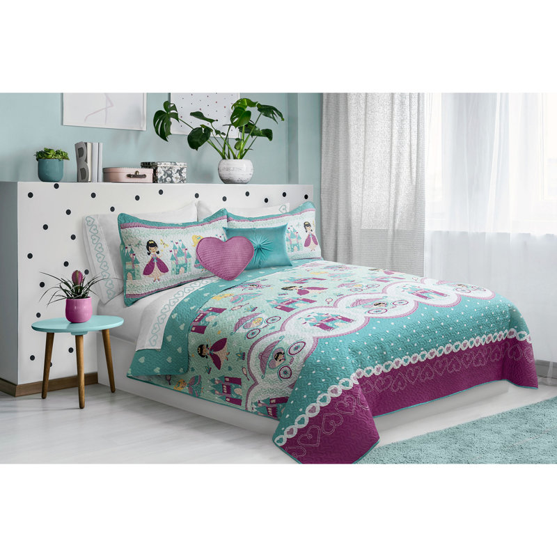 Ensemble de courtepointe , Courtepointe + 2 taies décoratives pour grand lit