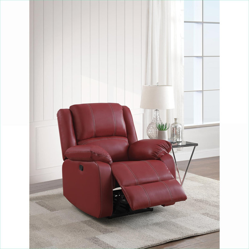 Fauteuil berçant inclinable et coulissant en cuir synthétique Living Flow