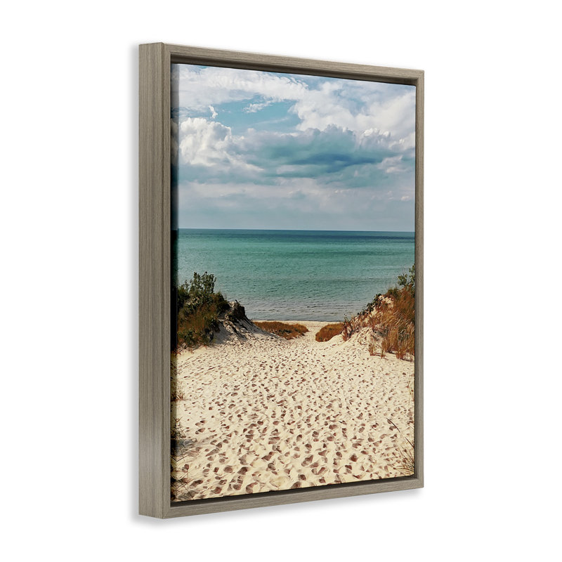 Cadre flottant sur une large plage d'été, design par Marcus Prime, Cadre flottant orme Montalcino, H 31 po x l 25 po
