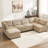 Sectional Sofa U Shaped Modular Couch With Reversible Chaise Modular Sofa Sectional Couch,6- Seat Convertible Sofa,Fit For Living Room-754324907