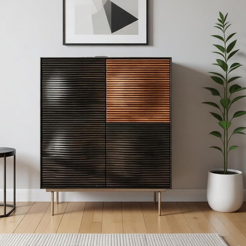 Armoire d'entrée moderne et minimaliste, H 47,24 cm x l 39,37 cm x P 15,75 cm