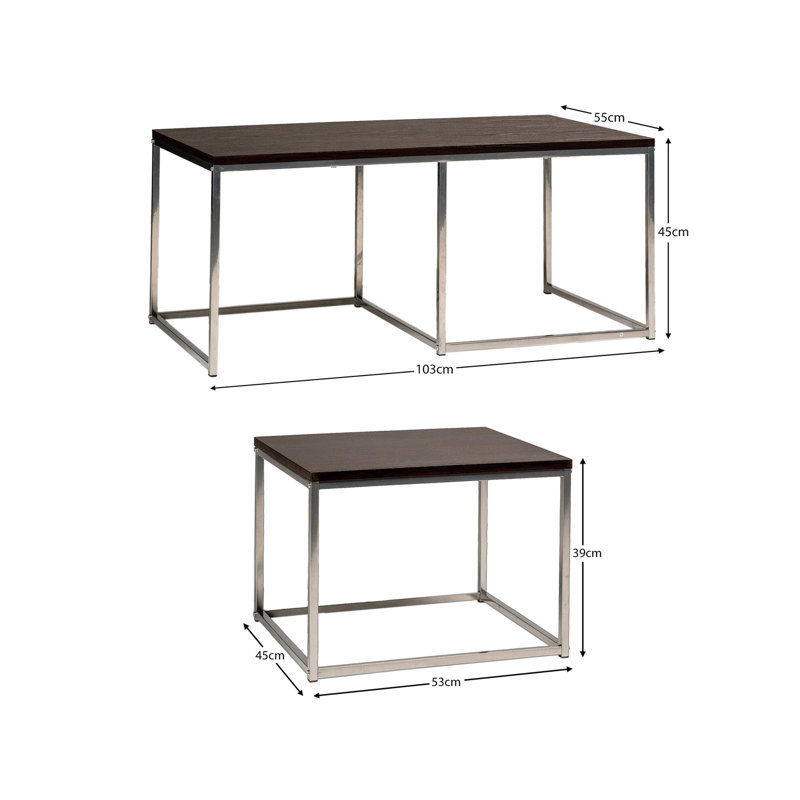 Taradale 3 - Piece Living Room Table Set, Gold