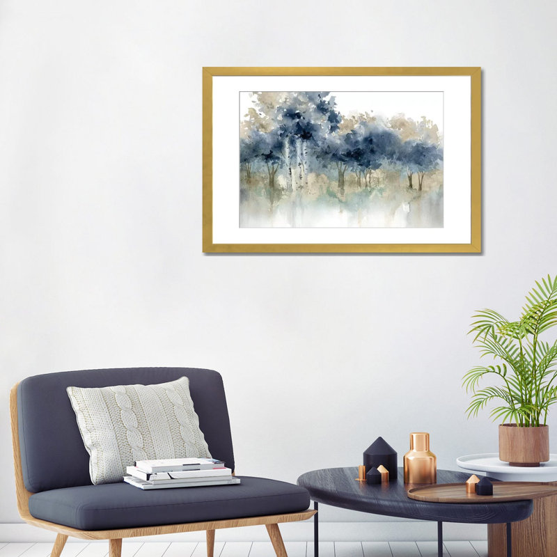 « Water » par Carol Robinson - impression sur toile tendue, H 32 po x l 48 po, Framed Print, Doré