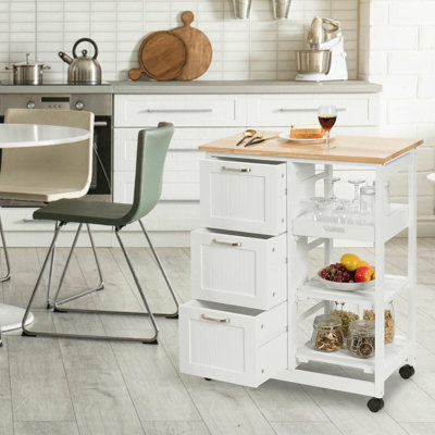 Wood Bar Cart