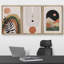 Bohemian-style Plants " Boho Mid-Century Geometric Desert Plant Landscape Abstract Illustrations Modern Bohemian Decor " 3 - Pieces-98696554-98696555