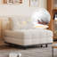 Canapé-lit modulaire en velours blanc crème-1432860761