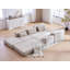 Ensemble de canapé modulaire rembourré, canapé modulaire en L de 100 po avec 5 coussins, canapé-lit bricolage pour salon, appartement, chambre à coucher, chameau