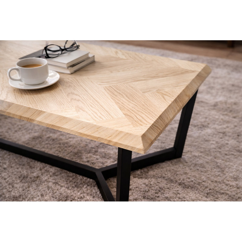 Table basse rectangulaire Orion, Bois beige