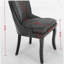 Modern Dining Table and Chair Set, Double Filled Decorative Side Armchair, with Middle Back and Arched Solid Wood Legs, Suitable for Living Room/Dining Room.-376431546