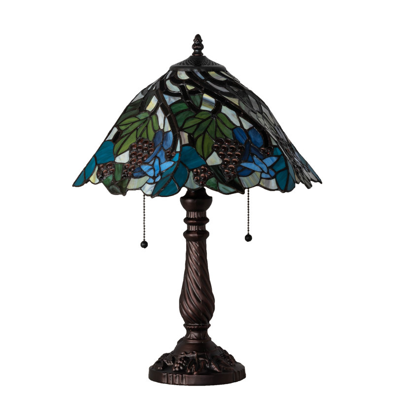 22" High Spiral Grape Table Lamp